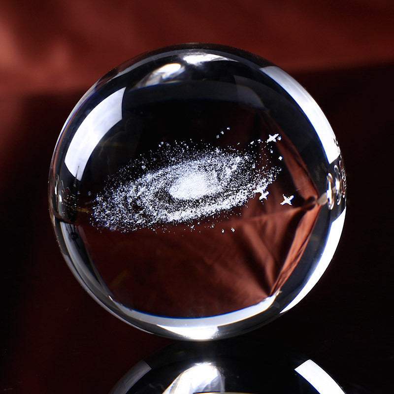 Crystal Inner Carved Milky Way Star Crystal Ball Ornament